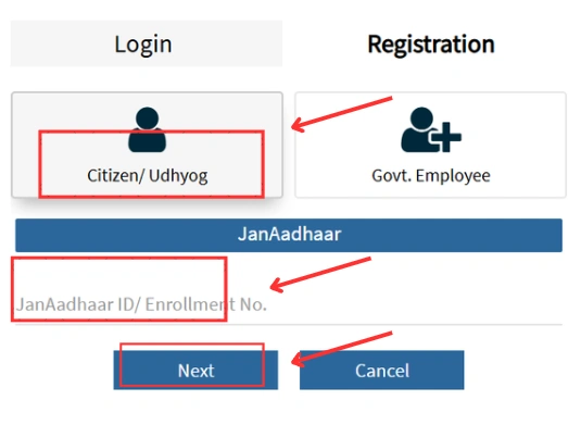 Click on the next button