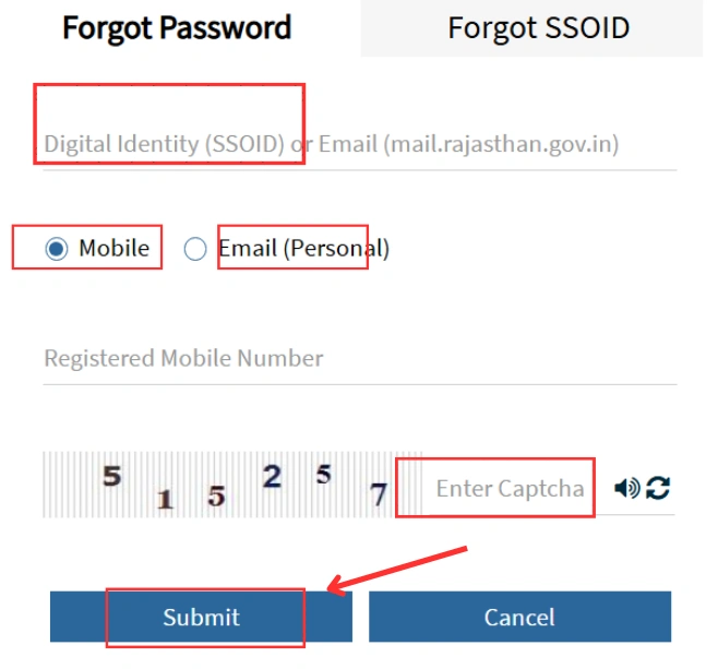 click on the submit button